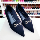 Sapatilha bico fino Mocassim Preto