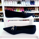 Sapatilha bico fino Mocassim Preto