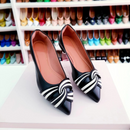 Sapatilha Luxo cruzada Preta e Branca Luxo Prime