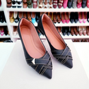 Sapatilha bico fino alongado Adriana Preta Snick