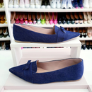 Sapatilha bico fino Mocassim Jeans