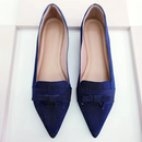 Sapatilha bico fino Mocassim Jeans