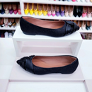 Sapatilha Prime Luxo cruzada preta de brilho