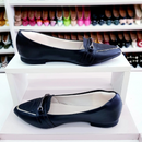 Mocassim Cassia Preto com Detalhe Croco