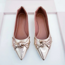 Sapatilha bico fino alongada Dourada de Nozinho