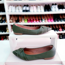 Sapatilha bico fino alongado Infinito Verde Snick