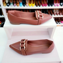 Sapatilha Prime bico fino Erica caramelo