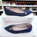Sapatilha bico fino alongado Adriana Jeans