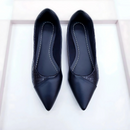 Sapatilha Prime bico fino alongada Stella Preta Snake