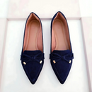 Sapatilha Prime bico fino alongada mocassim jeans