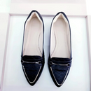 Mocassim Cassia Preto com Detalhe Croco