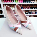 Sapatilha bico fino Juta com tiras Colorida