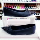 Sapatilha bico fino Preta bico verniz