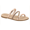 Chinelo Rasteirinha Beira Rio Feminina Ouro Rosado