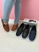 Tênis Slip on sola alta Preto Jeans