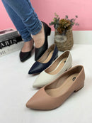 Scarpin Salto Bloco Nude 3 CM