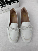 Mocassim Bico Quadrado Branco Jeniffer