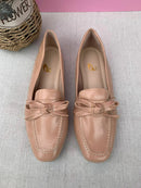 Mocassim Bico Quadrado Nude Alice