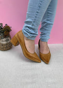 Scarpin Salto Bloco Caramelo