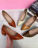 Scarpin Salto Bloco Caramelo