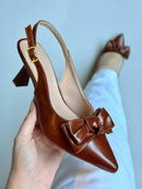 Scarpin Slingback Caramelo