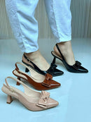 Scarpin Slingback Caramelo