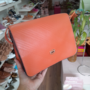 Bolsa Média Adriana Luxo marrom com croco